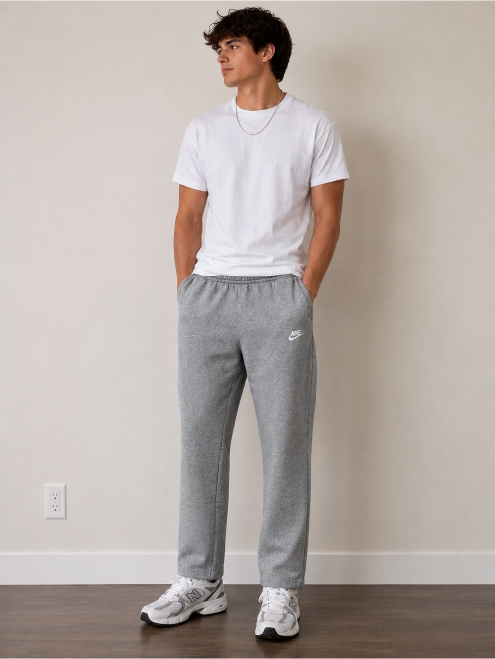 Nike Gray Fleece Sweatpants Size Large